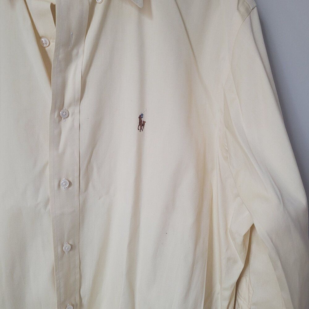 Ralph Lauren Men's Light Yellow Button Down Shirt Size 16 1/2 - Picture 4 of 7